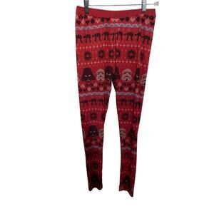 Star Wars leggings size large red black, storm troopers